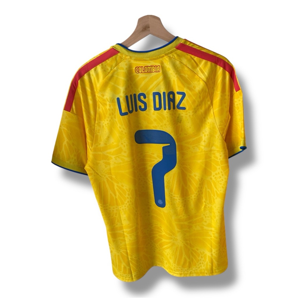 Adidas Colombia World Cup 2026 Home Soccer Jersey Luis Díaz #7 M and XL JL6972